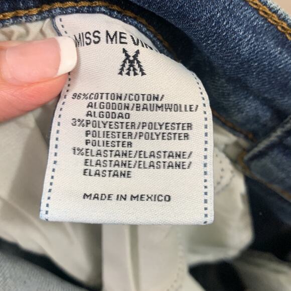 Miss Me Vintage Sophie Triangle Embroidered Stretch Skinny Distressed Jeans - Picture 8 of 9